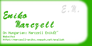 eniko marczell business card